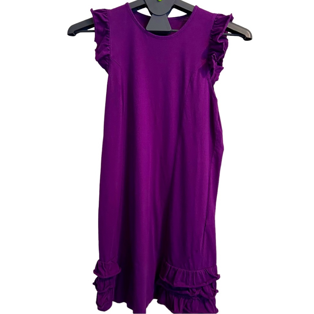 ATUN girl’s purple sleeveless ruffle dress size 13-14 yrs